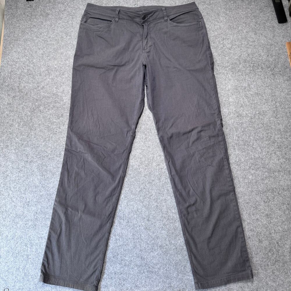 Lululemon ABC Classic Fit Tech Canvas 5-Pocket Pants Men’s 36x32 Heathered Black